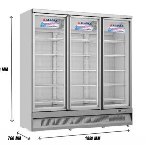 Tủ đông đứng Alaska 1100 Lít 3 Cánh Thanh Lý Giá Rẻ