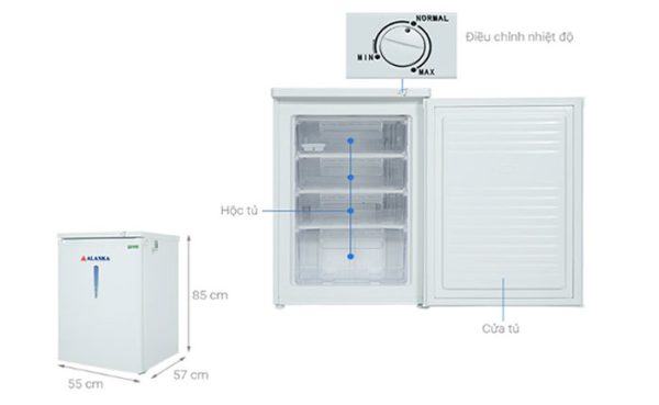Tủ đông đứng Mini Alaska 100 Lít If 11 Thanh Lý 