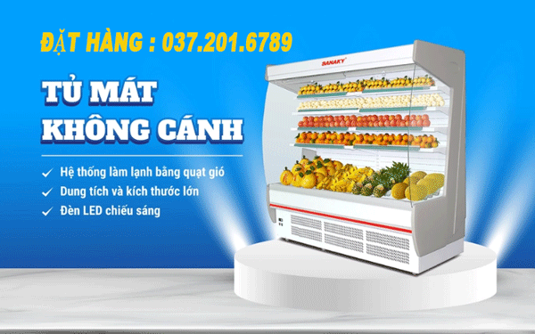 Tủ Mát Siêu Thị Cửa Hở Sanaky Vh 15hp 1m5
