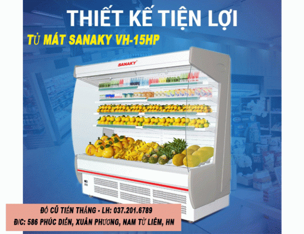 Tủ Mát Trưng Bày Siêu Thị Sanaky 1m5