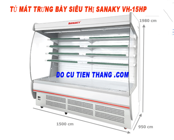 Tủ Mát Trưng Bày Siêu Thị Sanaky Vh 15hp