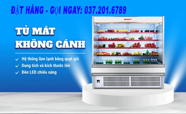 Tủ Mát Trưng Bày Siêu Thị Sanaky Vh 15hp 1m5
