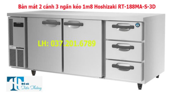 Bàn Mát 2 Cánh 3 Ngăn Kéo 1m8 Hoshizaki Rt 188ma S 3d