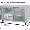 Bàn Mát 2 Cánh Kính 1m5 Hoshizaki Rt 158ma Sg
