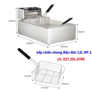 Bếp Chiên Nhúng điện đơn 12 Lít Mf 12