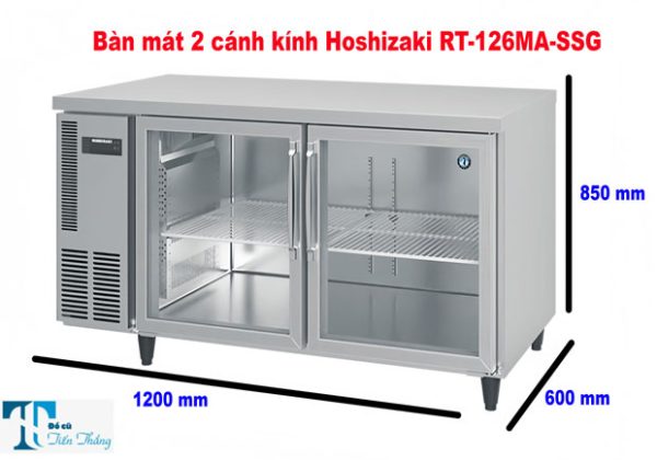 Bàn Mát 2 Cánh Kính Hoshizaki 1m2 Rt 126ma Ssg