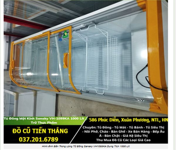 Tủ Đông Mặt Kính Cong Sanaky Vh 1099ka 1000 Lít Cũ