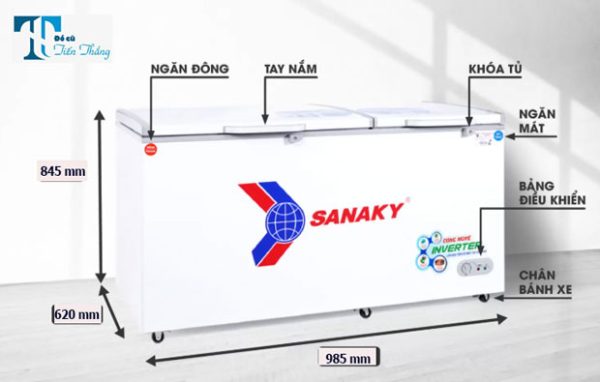 Tủ Đông Sanaky Vh 2599w4k 250l Inverter 2 Ngăn