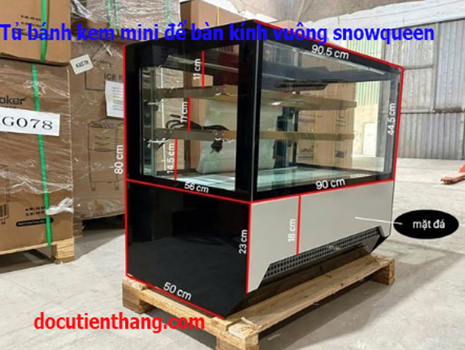 Tủ Bánh Kem Mini để Bàn Kính Vuông Thanh Lý