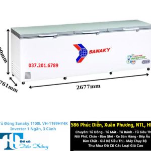 Tủ đông Sanaky 1100 Lít Vh 1199hy4k Inverter Cũ