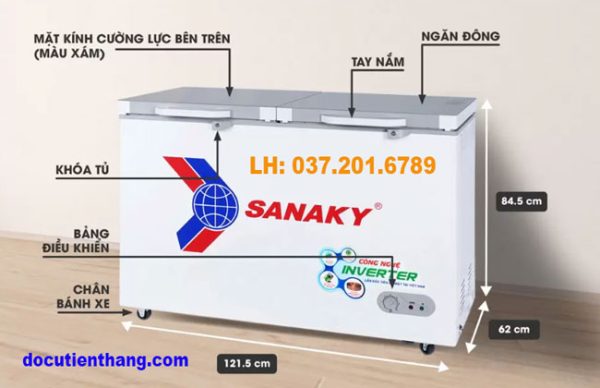 Tủ đông Sanaky Inverter Vh 3699a4k 360 Lít 1 Ngăn đông