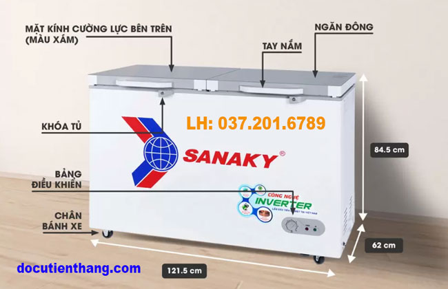 Tủ đông Sanaky Inverter Vh 3699a4k 360 Lít 1 Ngăn đông