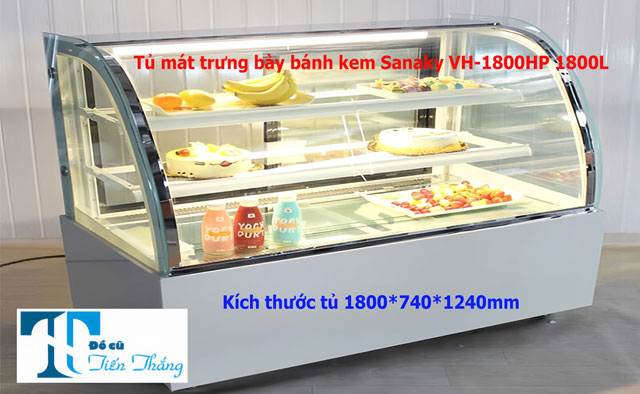 Tủ Mát Trưng Bày Bánh Kem Sanaky Vh 1800hp 1800l