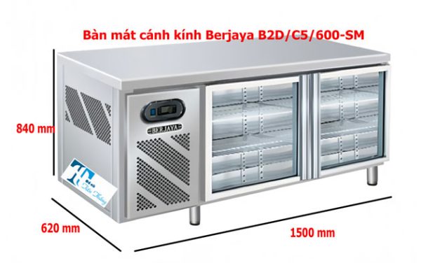 Bàn Mát Inox 2 Cánh Kính Berjaya 1m5 Cũ Giá Rẻ
