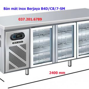 Bàn Mát Inox 4 Cánh Kính 2m4 Cũ Thanh Lý