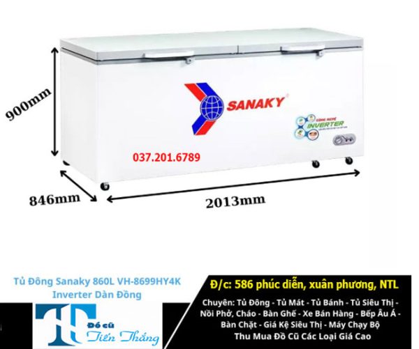 Thanh Lý Tủ Đông Sanaky 860 Lít Vh 8699hy4k Inverter