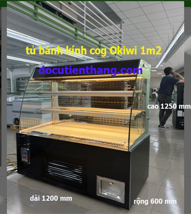 Tủ Bánh Kem Kính Cong 1m2 Cũ Thanh Lý