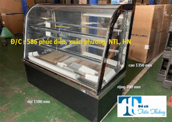 Tủ Bánh Kem Kính Cong Berjaya 1m5 Cũ