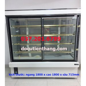 Tủ Bánh Kem Kính Vuông 1m8 Rueyshing
