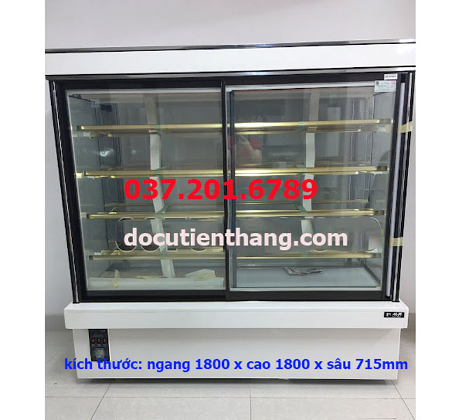 Tủ Bánh Kem Kính Vuông 1m8 Rueyshing