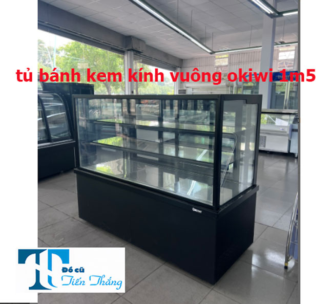 Tủ Bánh Kem Kính Vuông Okiwi 1m5 Cũ