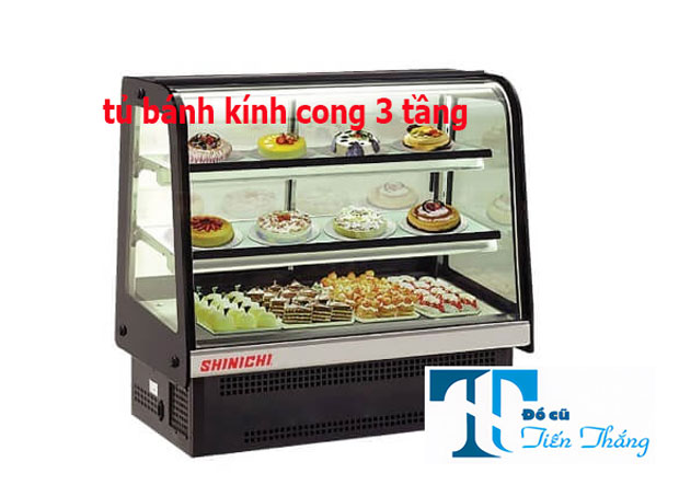 Tủ Bánh Kính Cong 3 Tầng Shinichi 1m2 Cũ Giá Rẻ