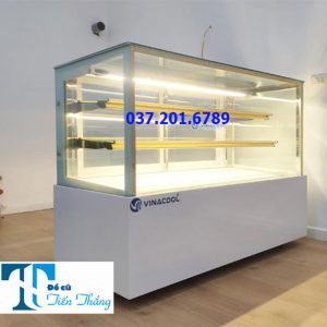 Tủ Bánh Sinh Nhật Kính Vuông Vinacool 1m5 Cũ Chính Hãng