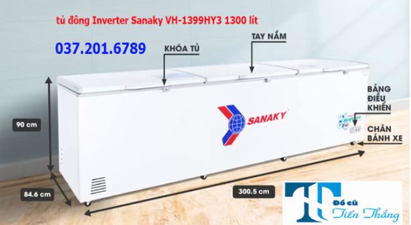 Tủ đông Inverter Sanaky Vh 1399hy3 1300 Lít