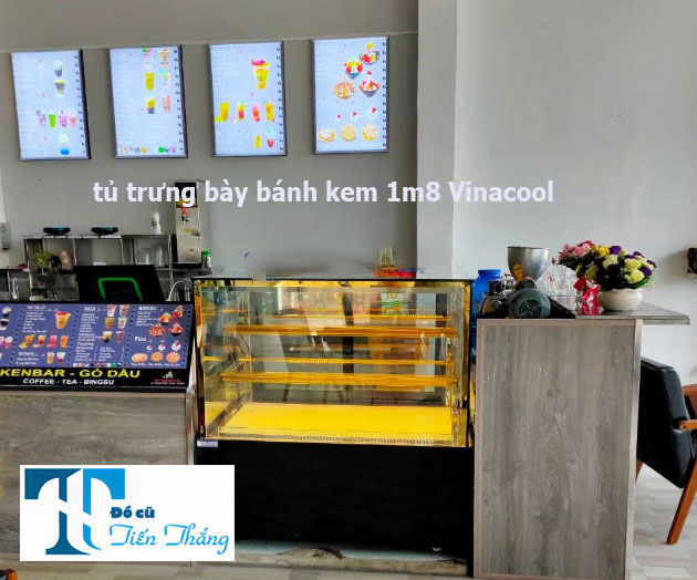 Tủ Trưng Bày Bánh Kem 1m8 Vinacool Thanh Lý