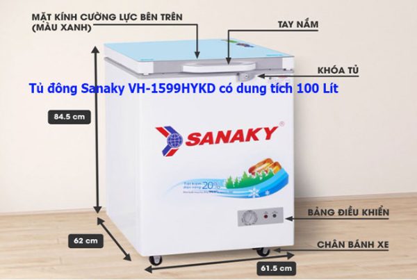 Tủ Đông Sanaky Vh 1599hykd Mini 100 Lít