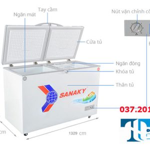 Tủ Đông Sanaky Vh 4099w1 400 Lít 2 Ngăn Đông Mát