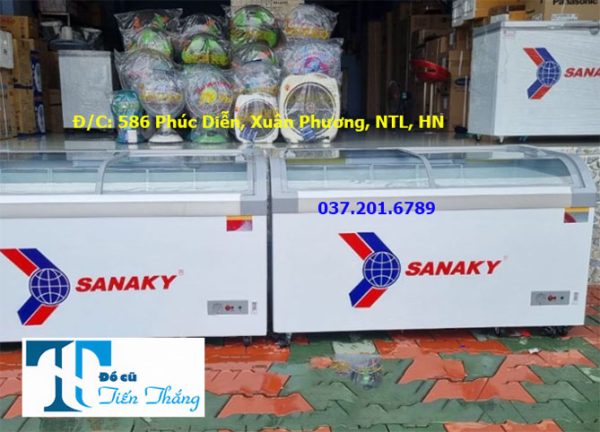 Tủ Đông Sanaky Inverter Tủ Kem Mặt Kính Cong 800 Lít