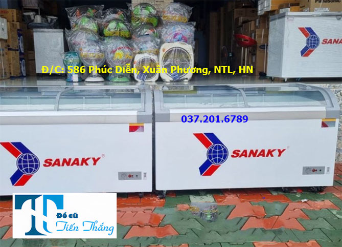 Tủ Đông Sanaky Inverter Tủ Kem Mặt Kính Cong 800 Lít