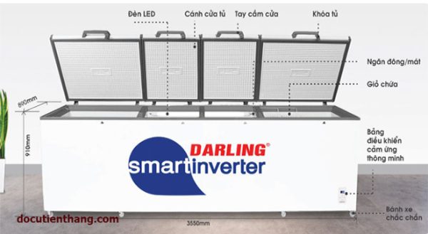 Tủ đông Darling Dmf 1779asi Inverter 2100 Lít 1 Ngăn