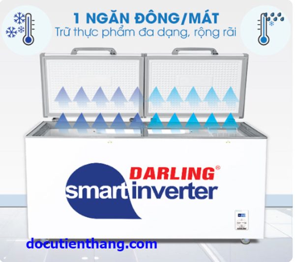 Tủ đông Darling Inverter 1050 Lít Cũ Giá Rẻ