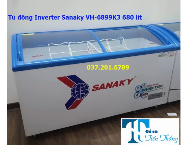 Tủ đông Inverter Sanaky Vh 6899k3 Tủ Kem Mặt Kính Lùa