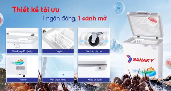 Thanh Lý Tủ Đông Sanaky Vh 1599hykd Mini 100 Lít