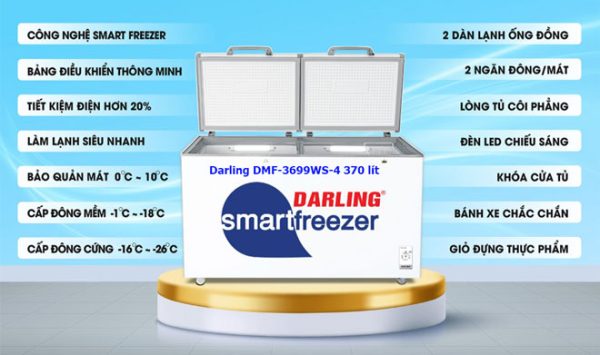 Thanh Lý Tủ đông Darling Dmf 3699ws4 370 Lít 2 Ngăn