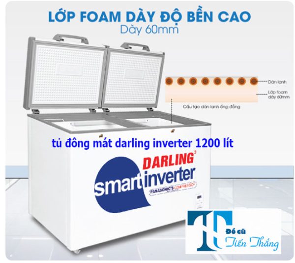 Tủ đông Mát Darling Inverter 1200 Lít Cũ Thanh Lý
