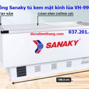 Tủ đông Sanaky Tủ Kem Mặt Kính Lùa 800 Lít