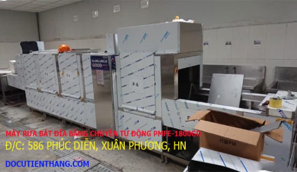 Máy Rửa Bát đĩa Băng Chuyền Tự động Thanh Ly