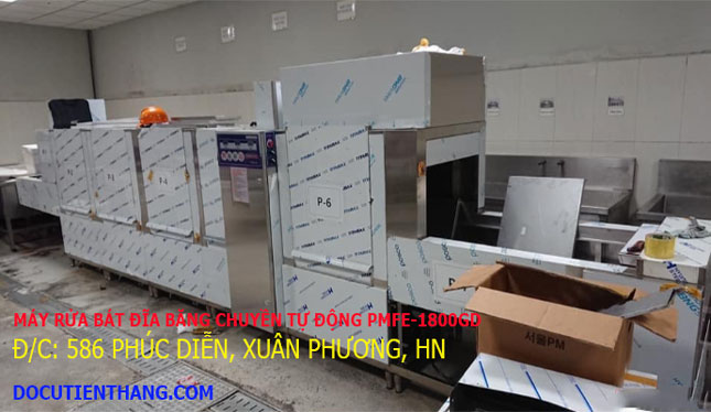 Máy Rửa Bát đĩa Băng Chuyền Tự động Thanh Ly