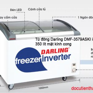 Tủ đông Darling Dmf 3579aski Inverter 350 Lít Mặt Kính Cong