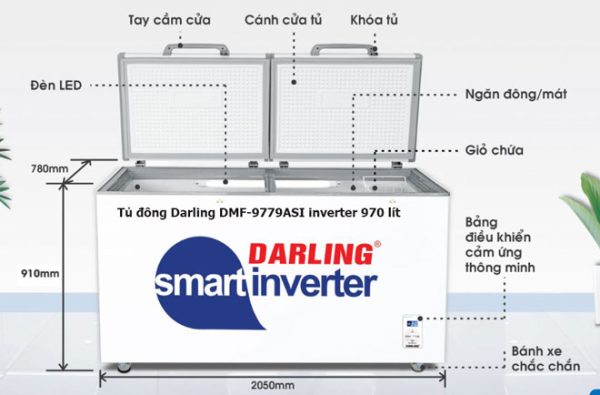 Tủ đông Darling Dmf 9779asi Inverter 970 Lít Cũ