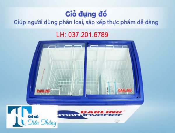 Tủ đông Darling Inverter 400 Lít Mặt Kính Cong