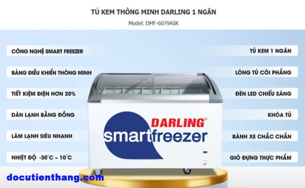 Tủ đông Tủ Kem Darling Dmf 6079ask 650 Lít