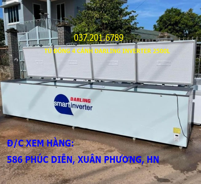 Thanh Lý Tủ Đông 4 Cánh Darling Inverter 2500 Lít