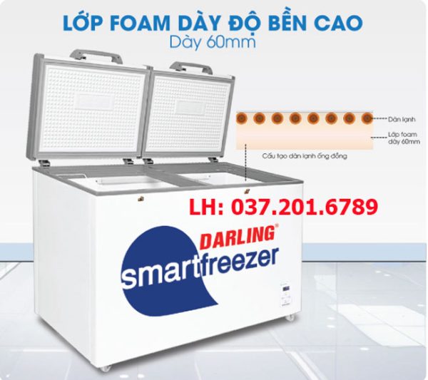 Thanh Lý Tủ đông Darling 1 Chế độ 450 Lít Cũ Giá Rẻ