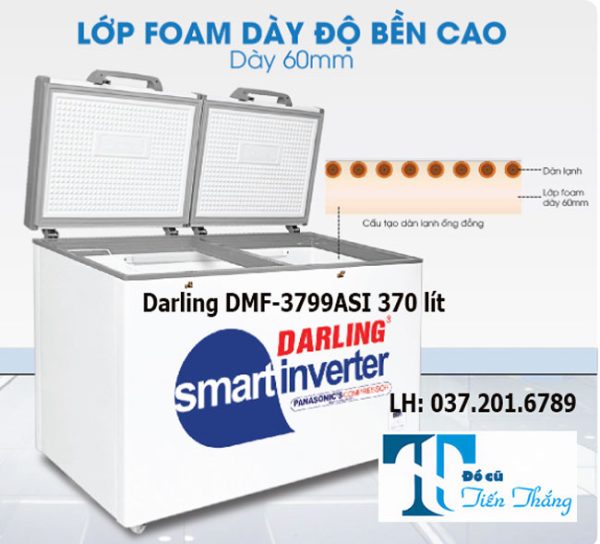 Thanh Lý Tủ đông Darling Inverter 370 Lít