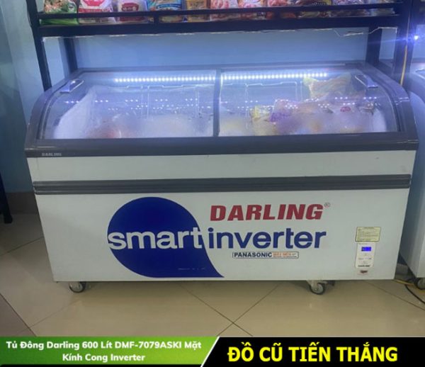 Tủ đông Darling Inverter 600 Lít Mặt Kính Cong Cũ